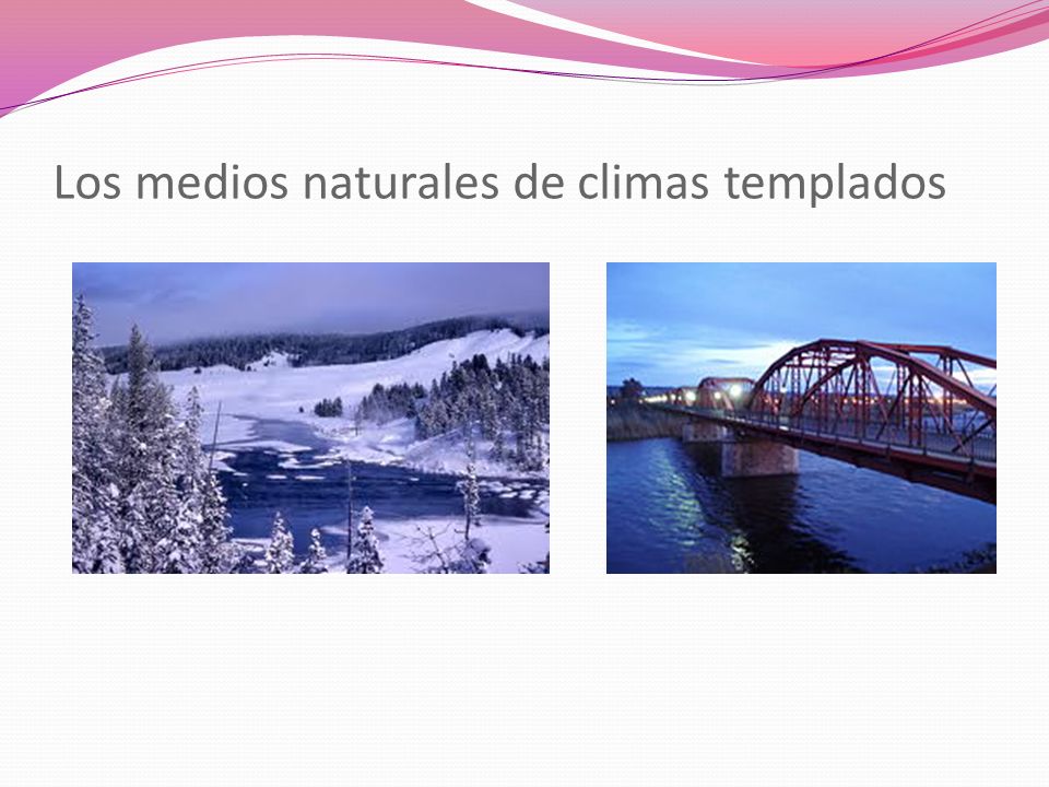 Los medios naturales de climas templados