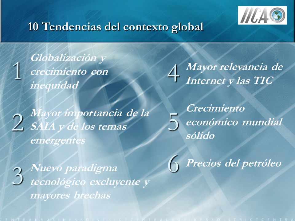 Tendencias del contexto global