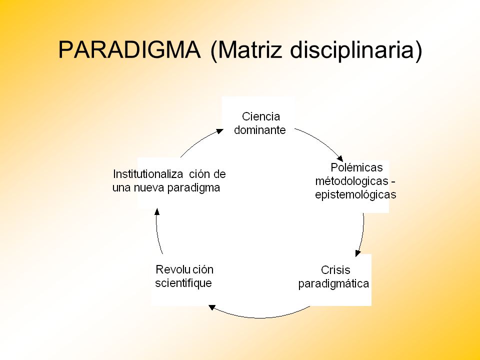 PARADIGMA (Matriz disciplinaria)