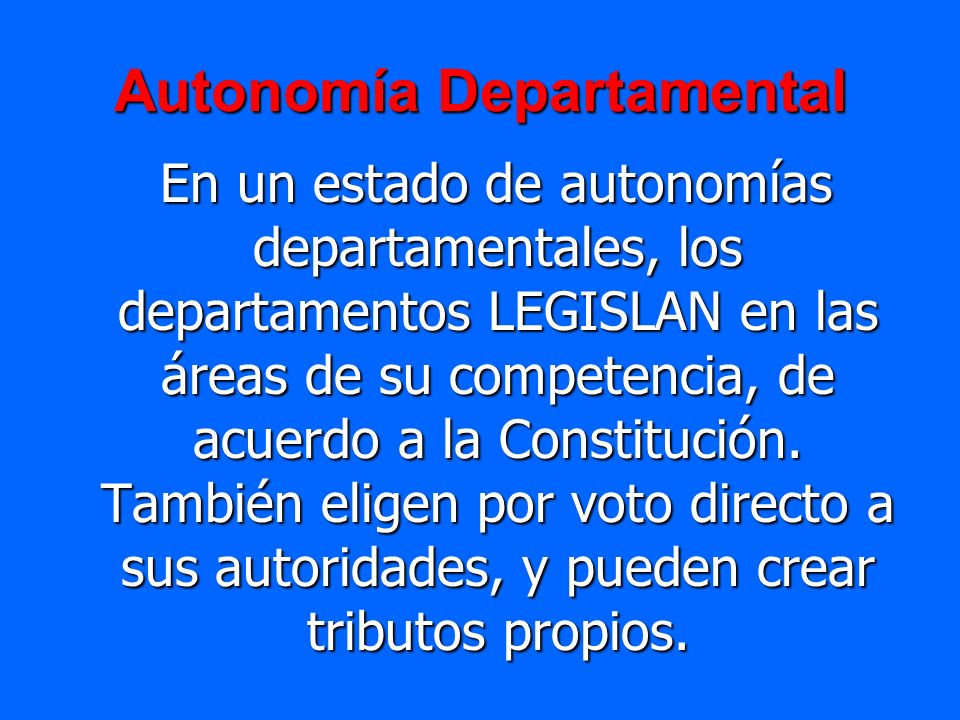 Autonomía Departamental