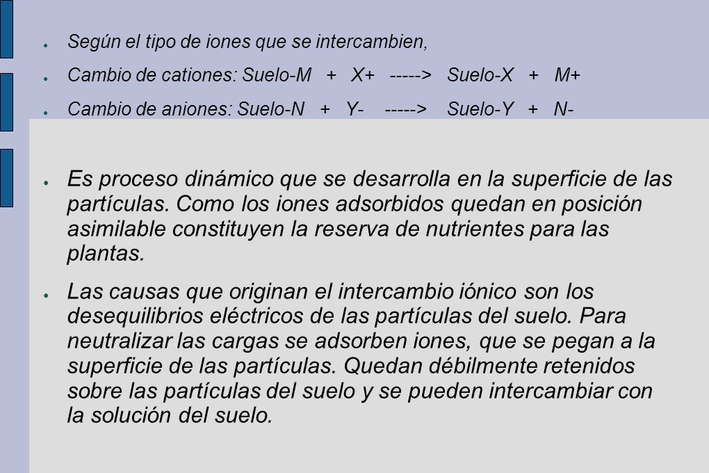 Según el tipo de iones que se intercambien,