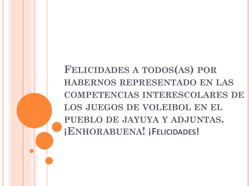 Felicidades a todos(as) por habernos representado en las competencias interescolares de los juegos de voleibol en el pueblo de jayuya y adjuntas.