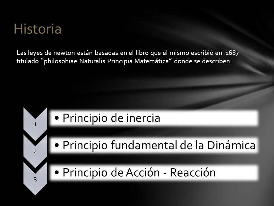 Historia Principio de inercia Principio fundamental de la Dinámica