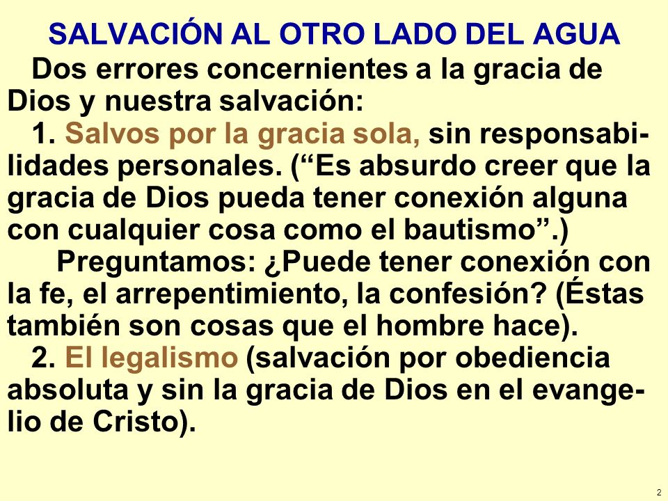 SALVACIÓN AL OTRO LADO DEL AGUA