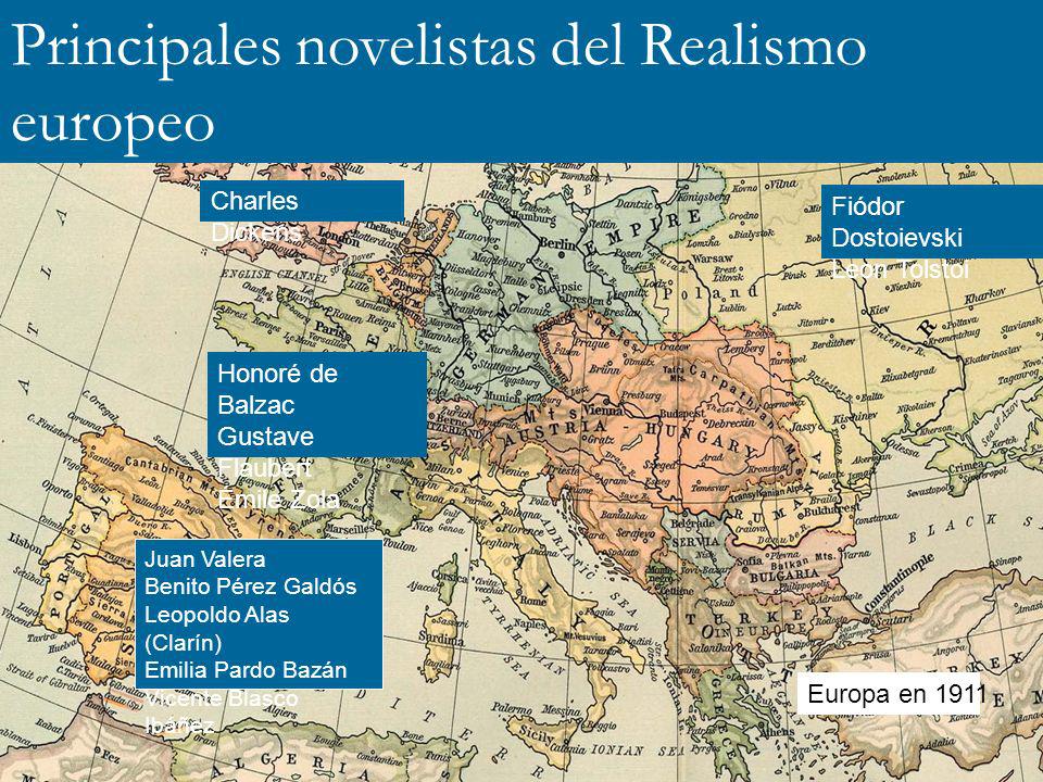 Principales novelistas del Realismo europeo
