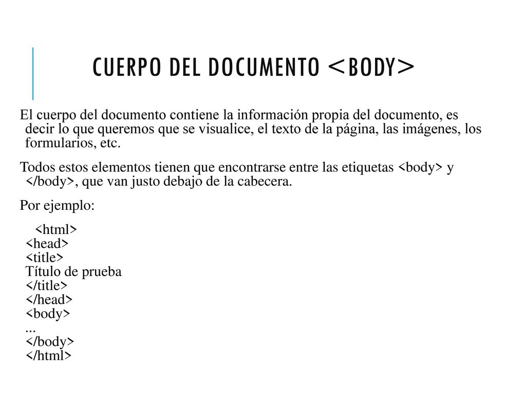Cuerpo del documento <body>