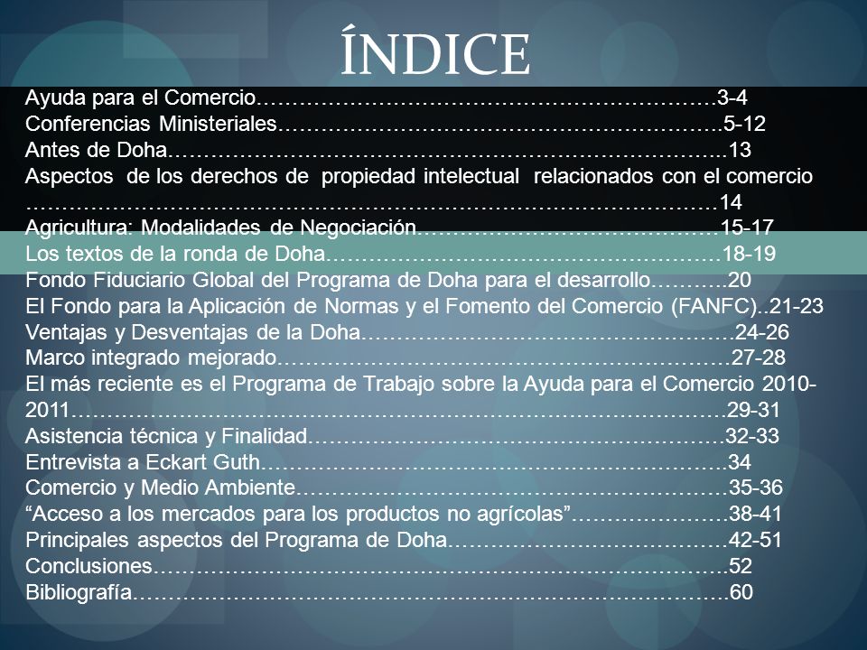 ÍNDICE Ayuda para el Comercio……………………………………………………….3-4