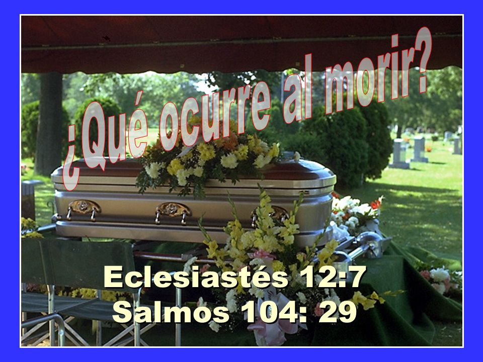 ¿Qué ocurre al morir Eclesiastés 12:7 Salmos 104: 29