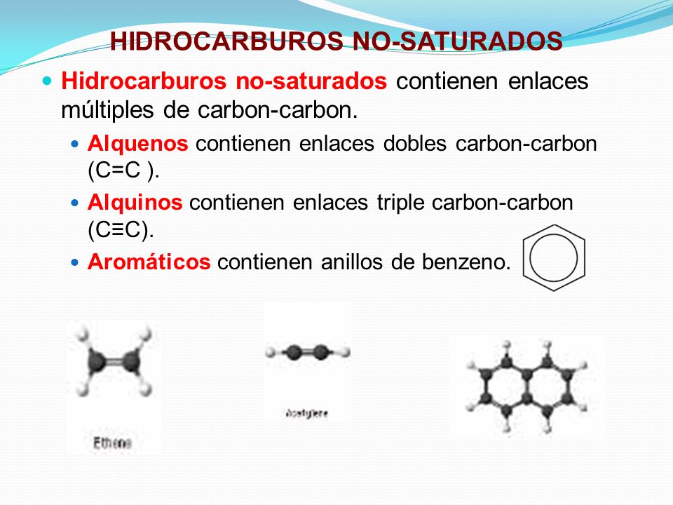 HIDROCARBUROS NO-SATURADOS
