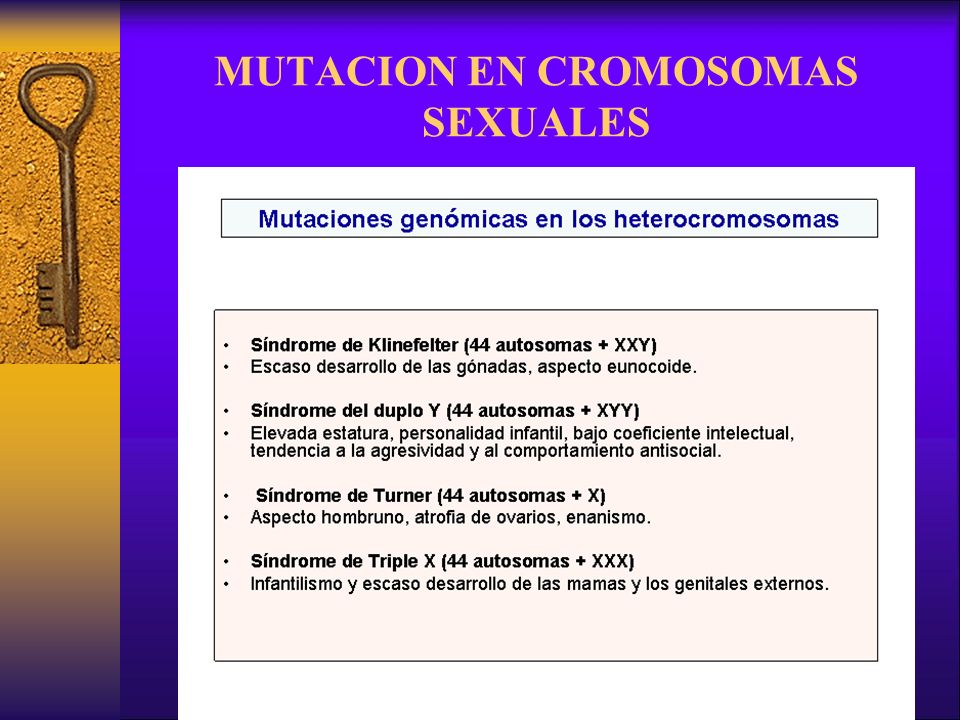 MUTACION EN CROMOSOMAS SEXUALES