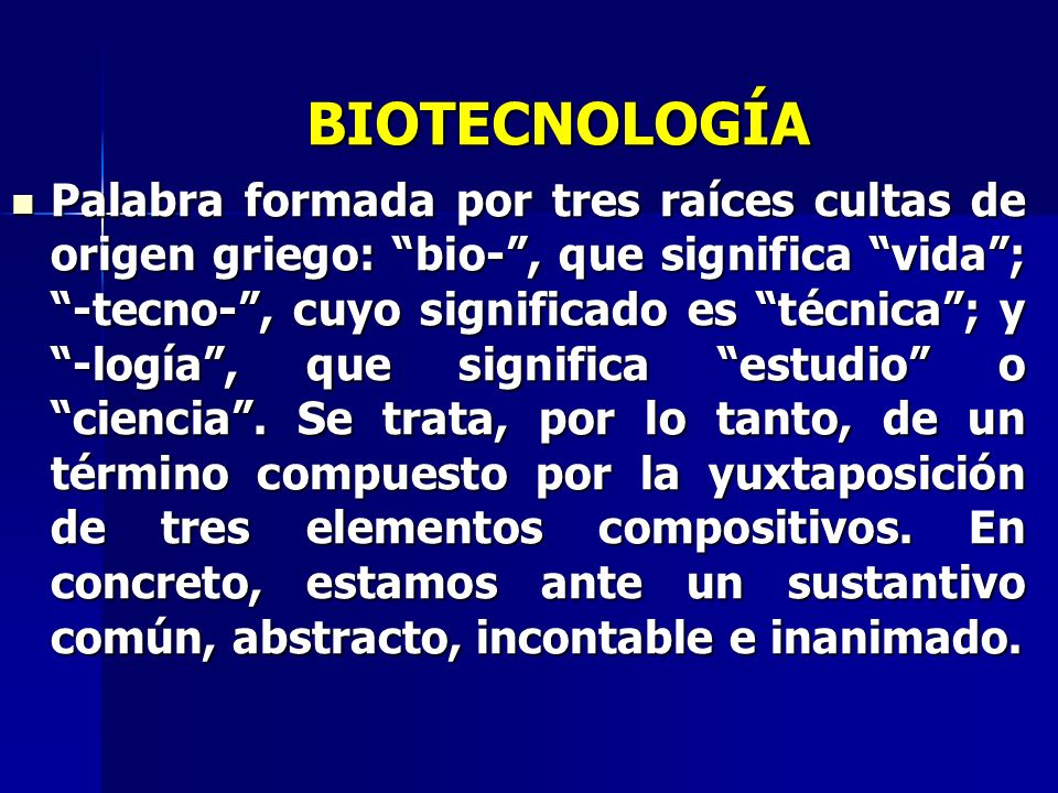 BIOTECNOLOGÍA