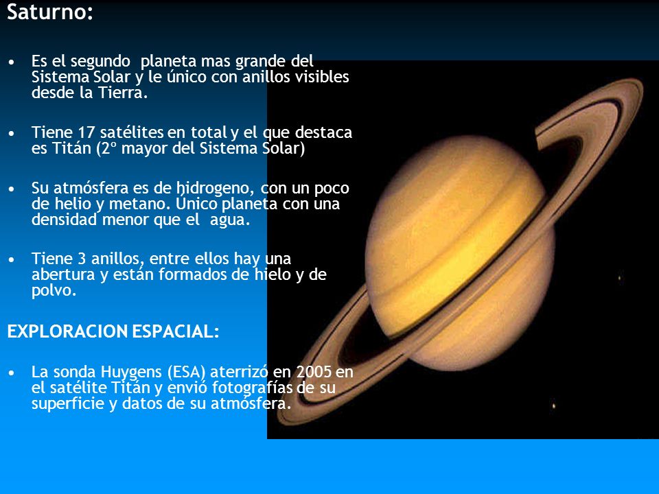 Saturno: EXPLORACION ESPACIAL: