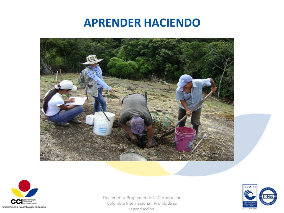 APRENDER HACIENDO Documento Propiedad de la Corporación Colombia Internacional.