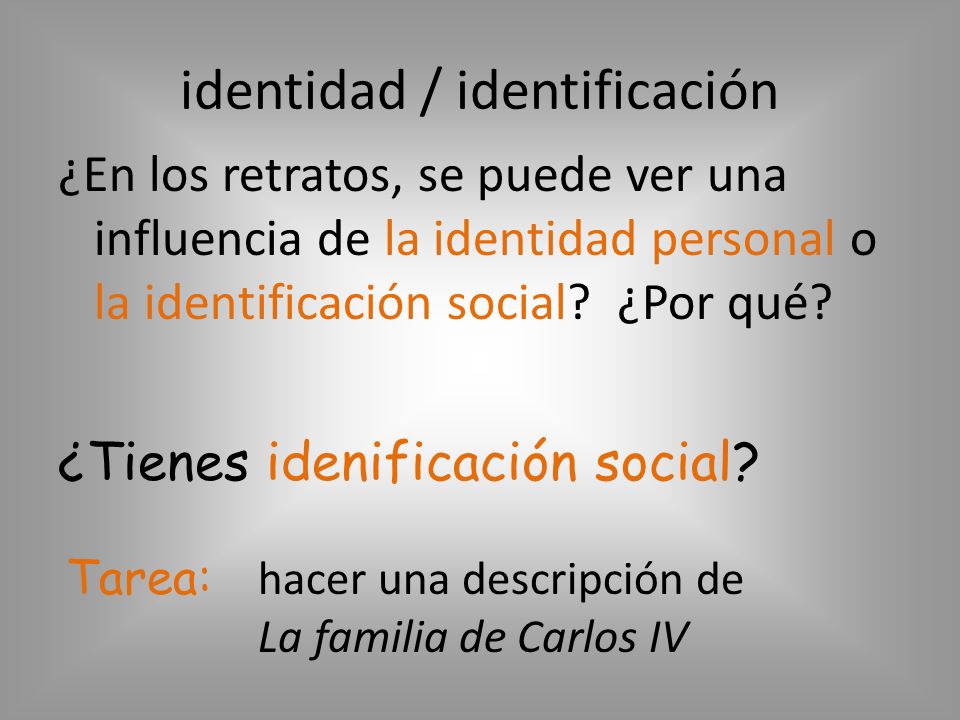 identidad / identificación