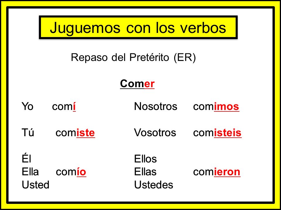 Juguemos con los verbos