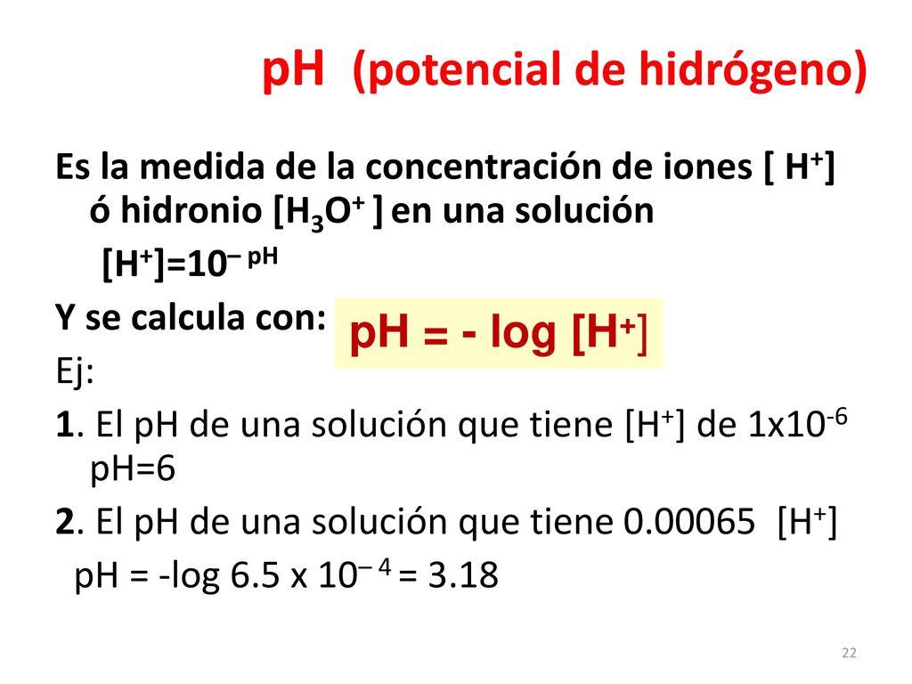 pH (potencial de hidrógeno)