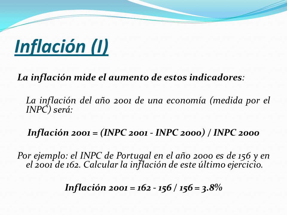 Inflación (I)