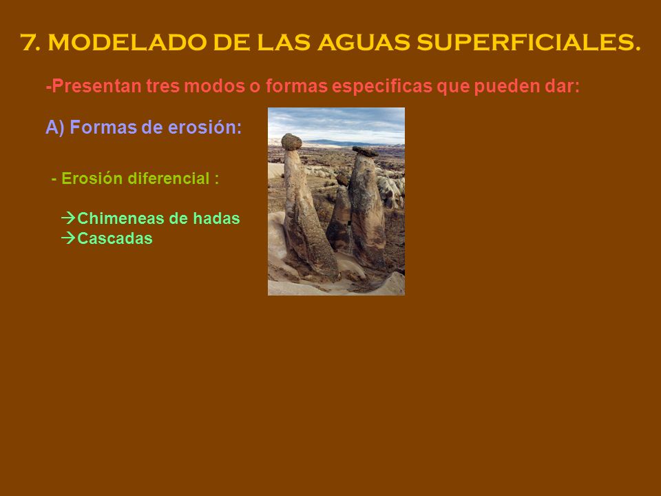 7. MODELADO DE LAS AGUAS SUPERFICIALES.