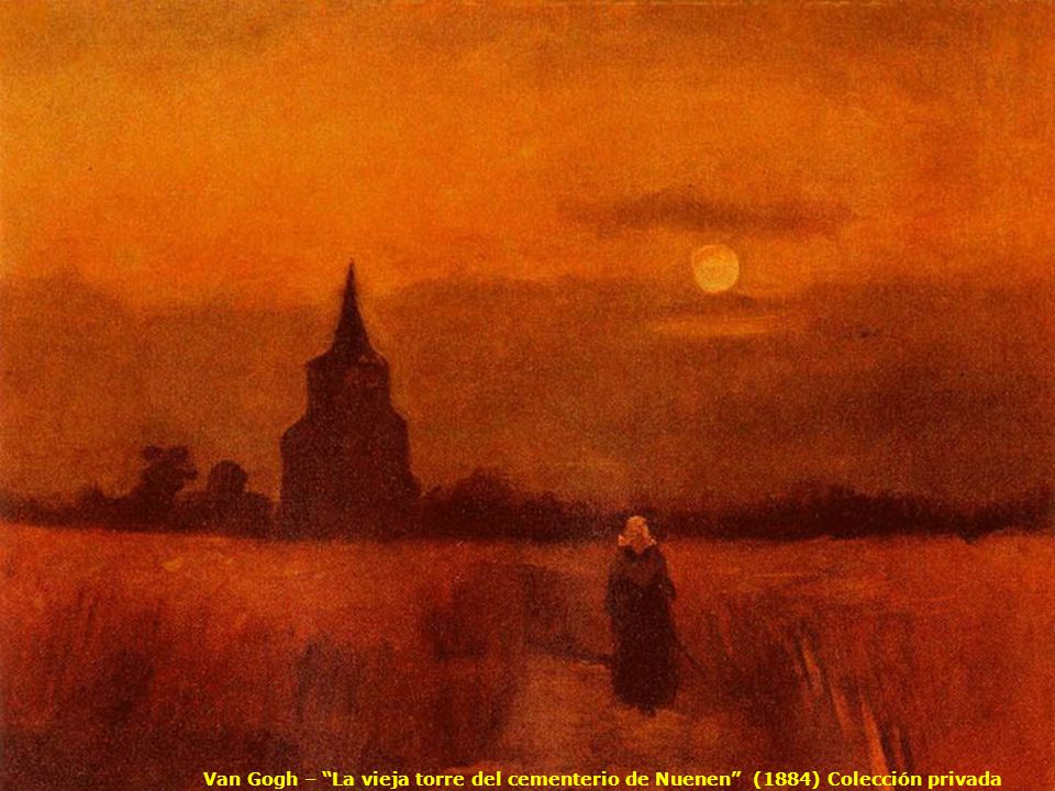 Van Gogh – La vieja torre del cementerio de Nuenen (1884) Colección privada