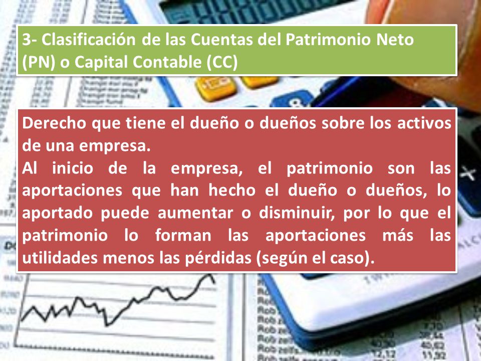 3- Clasificación de las Cuentas del Patrimonio Neto (PN) o Capital Contable (CC)