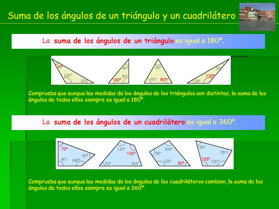Suma de los ángulos de un triángulo y un cuadrilátero