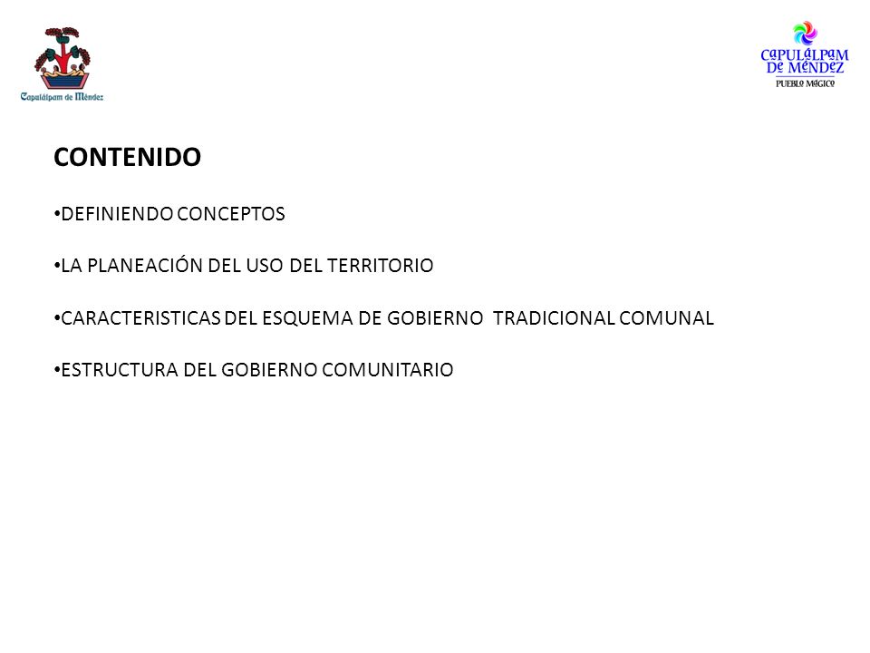 CONTENIDO DEFINIENDO CONCEPTOS LA PLANEACIÓN DEL USO DEL TERRITORIO