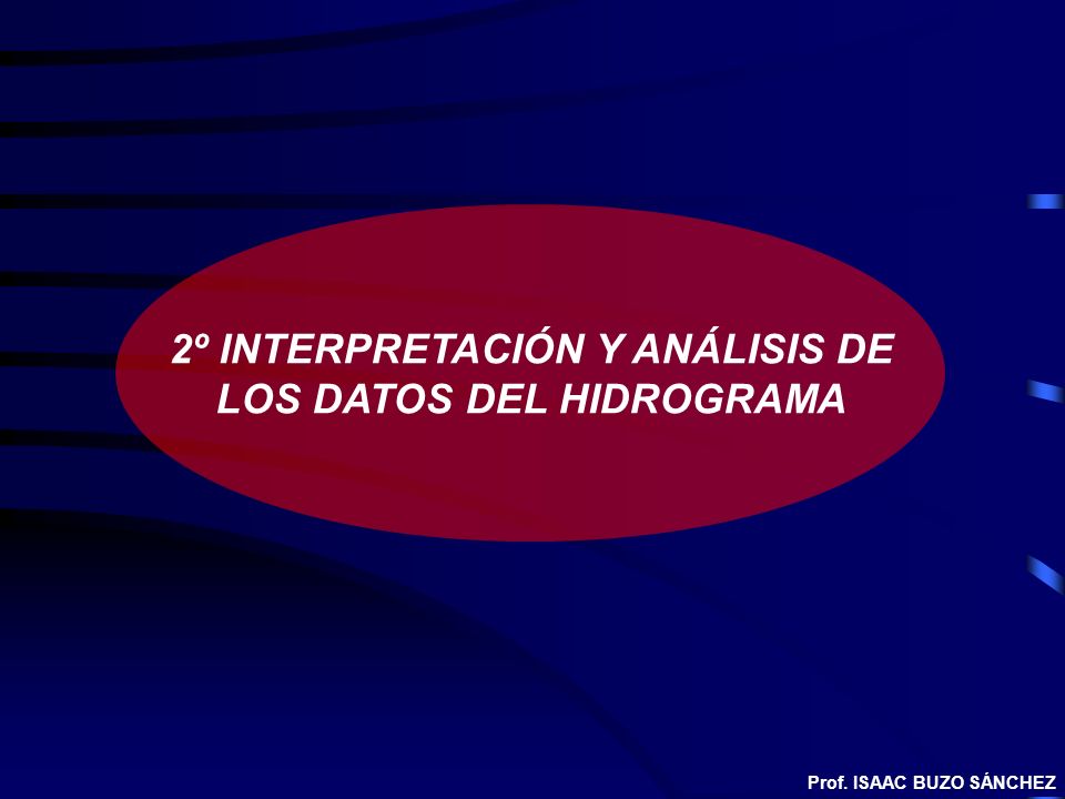 2º INTERPRETACIÓN Y ANÁLISIS DE LOS DATOS DEL HIDROGRAMA