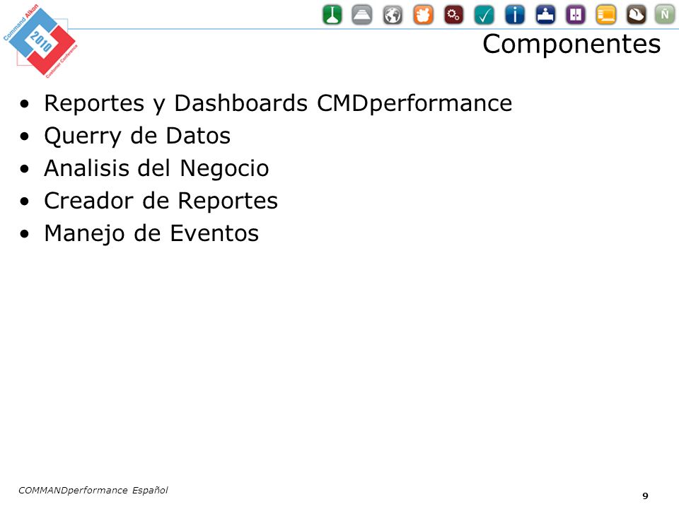 Componentes Reportes y Dashboards CMDperformance Querry de Datos