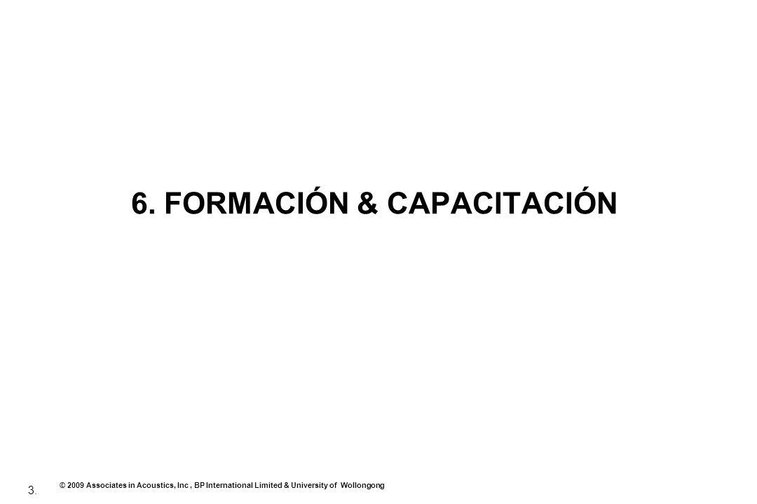 6. FORMACIÓN & CAPACITACIÓN