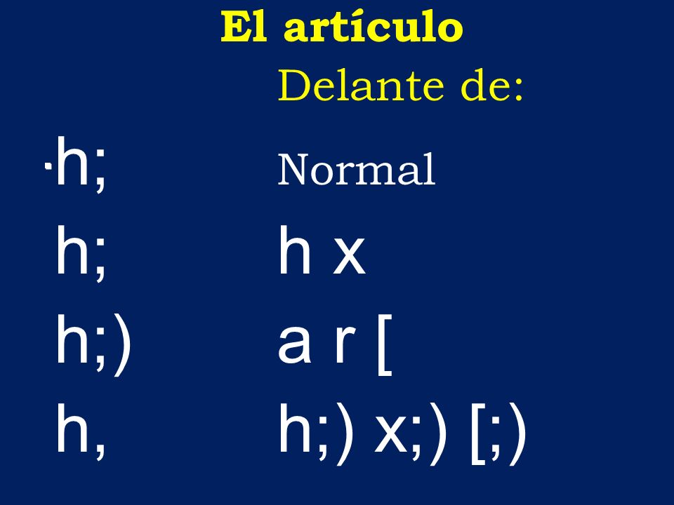El artículo Delante de: h; Normal h; h x h;) a r [ h, h;) x;) [;) .