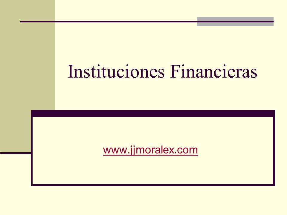 Instituciones Financieras