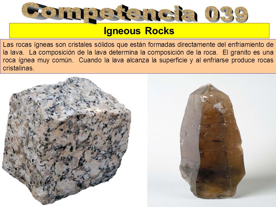 Competencia 039 Igneous Rocks