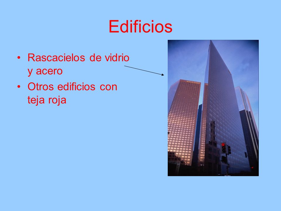 Edificios Rascacielos de vidrio y acero Otros edificios con teja roja