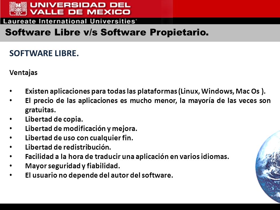 Software Libre v/s Software Propietario.