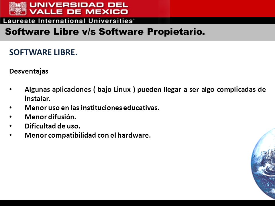 Software Libre v/s Software Propietario.