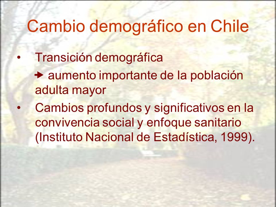 Cambio demográfico en Chile