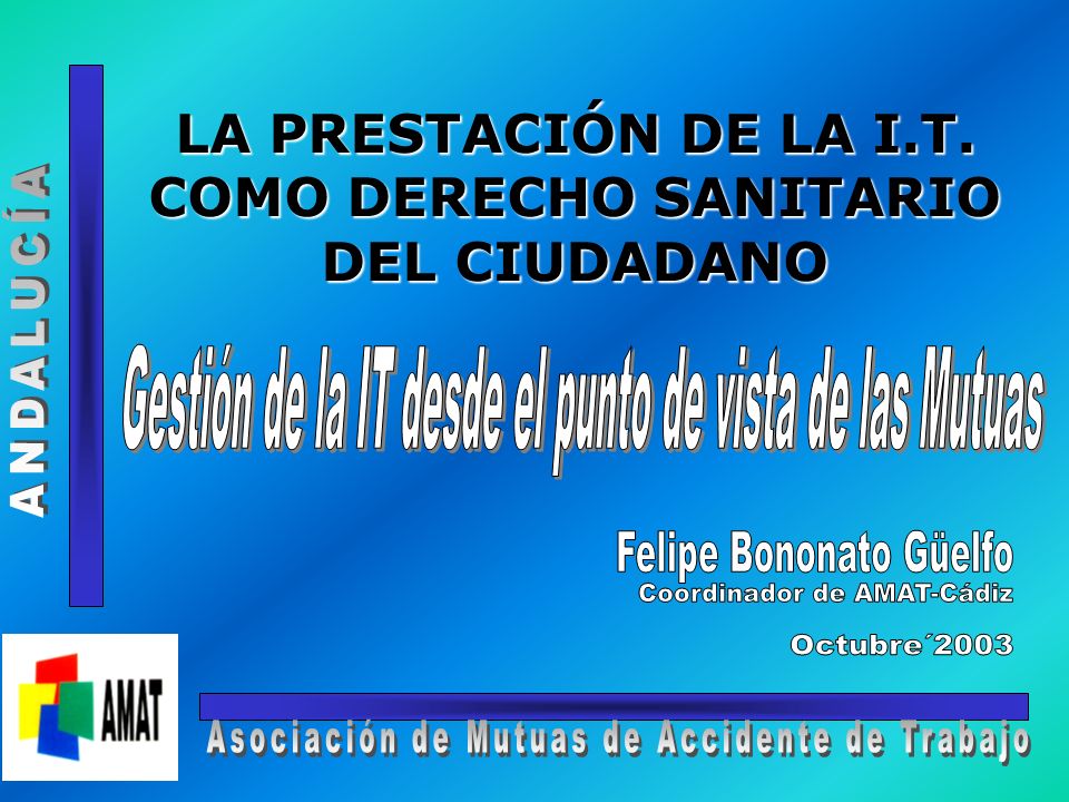 LA PRESTACIÓN DE LA I.T. COMO DERECHO SANITARIO DEL CIUDADANO