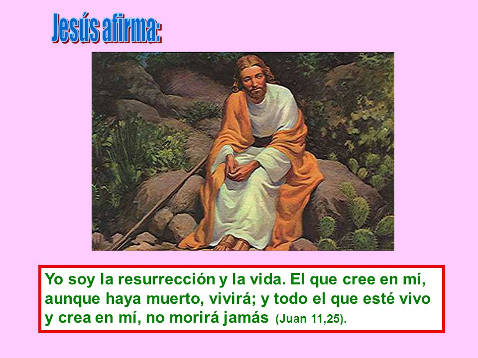 Jesús afirma: Yo soy la resurrección y la vida. El que cree en mí,