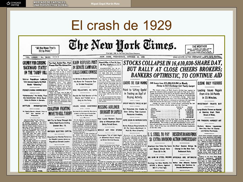 El crash de 1929
