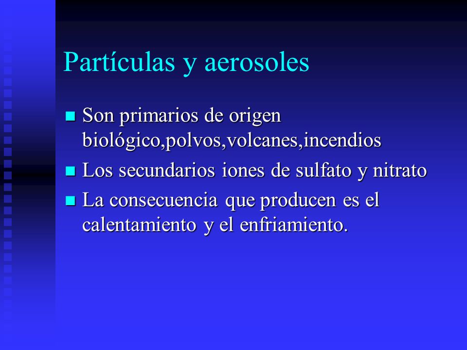 Partículas y aerosoles