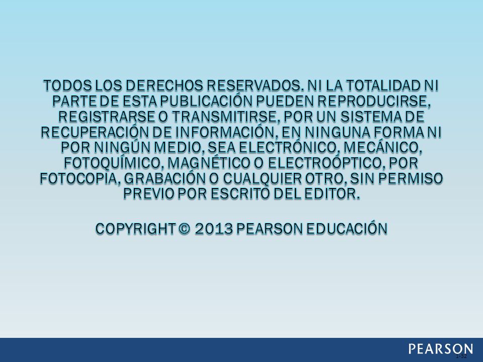 Copyright © 2013 Pearson Educación