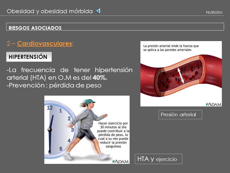 -La frecuencia de tener hipertensión arterial (HTA) en O.M es del 40%.