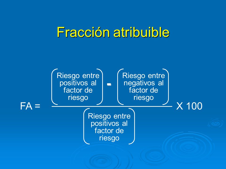 Fracción atribuible - FA = X 100