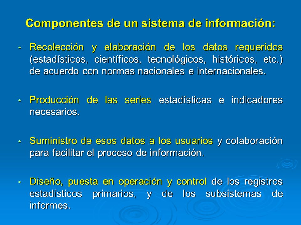 Componentes de un sistema de información: