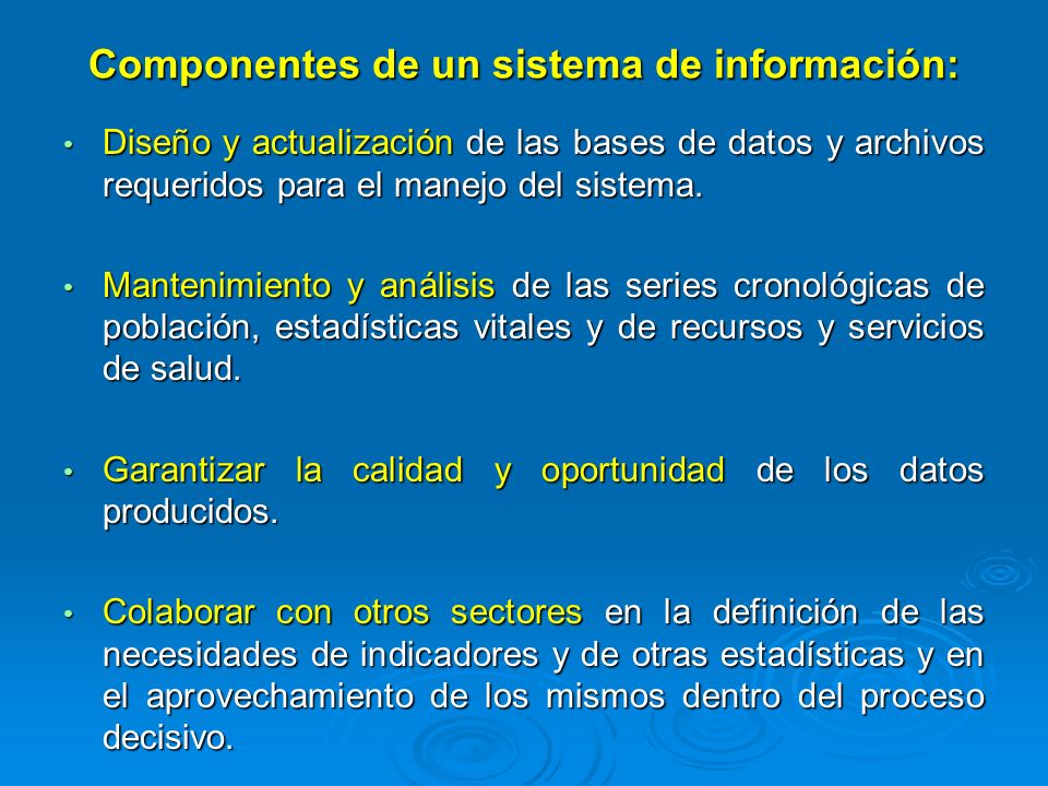 Componentes de un sistema de información: