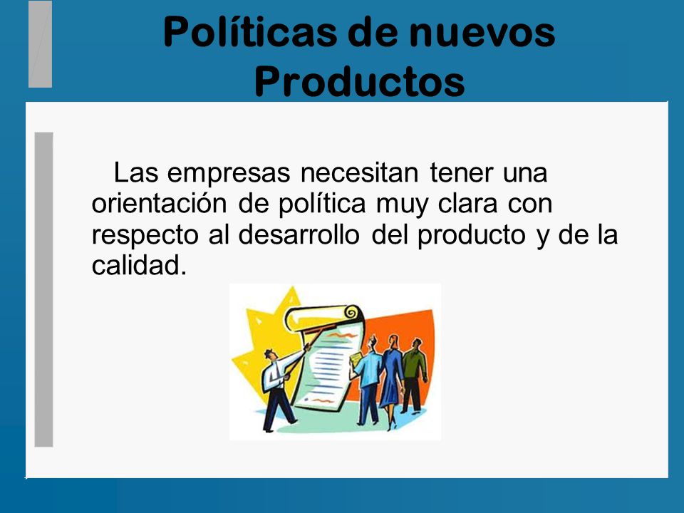 Políticas de nuevos Productos