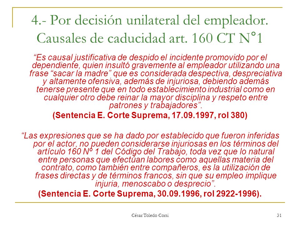 (Sentencia E. Corte Suprema, , rol 380)