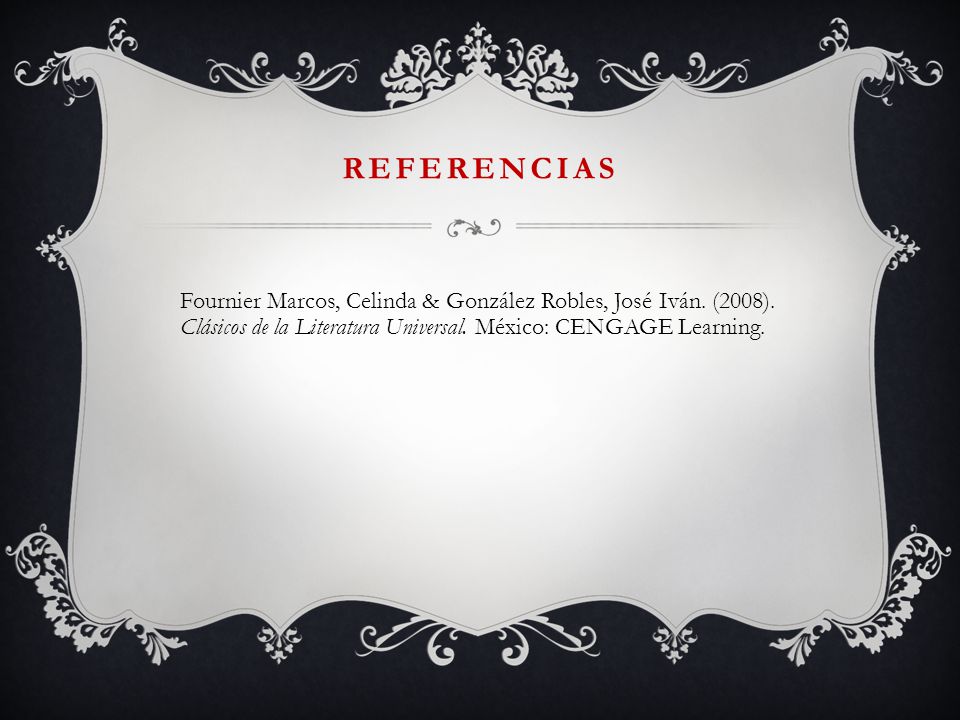 Referencias Fournier Marcos, Celinda & González Robles, José Iván.