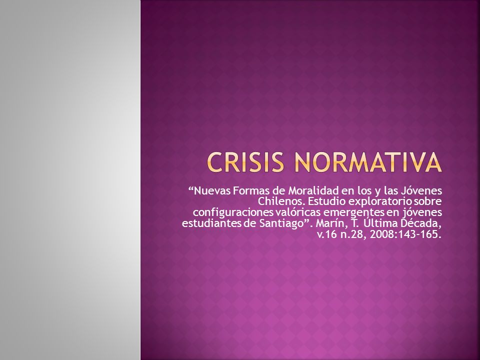 CRISIS NORMATIVA