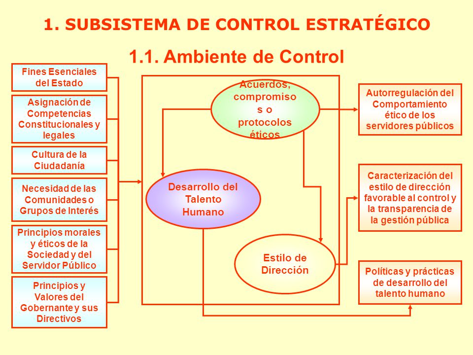 1.1. Ambiente de Control 1. SUBSISTEMA DE CONTROL ESTRATÉGICO